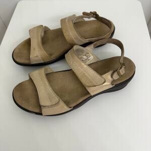 SAS Nudu Slide Double Strap Sandals Casual Comfort Support Vacation Gold Sz 9